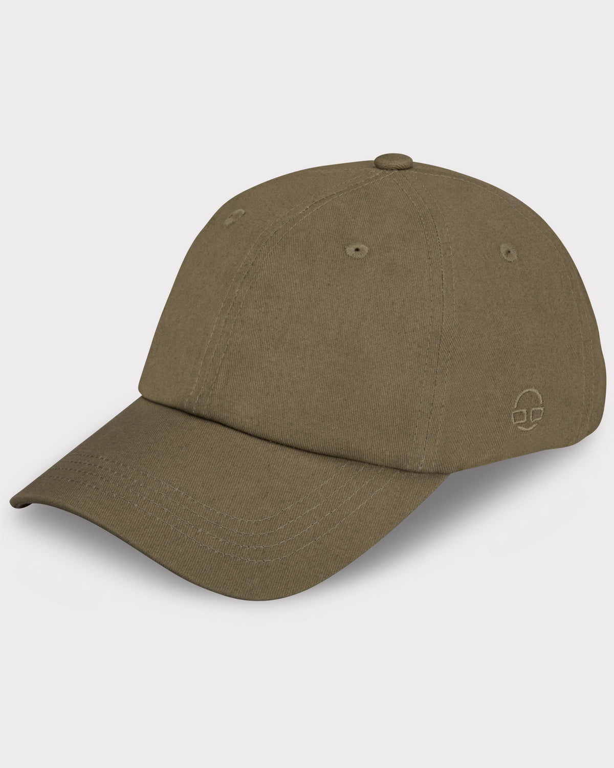 Olivefarbene Cap 'Jen' von Johnny Urban aus Baumwollstoff mit gesticktem Logo