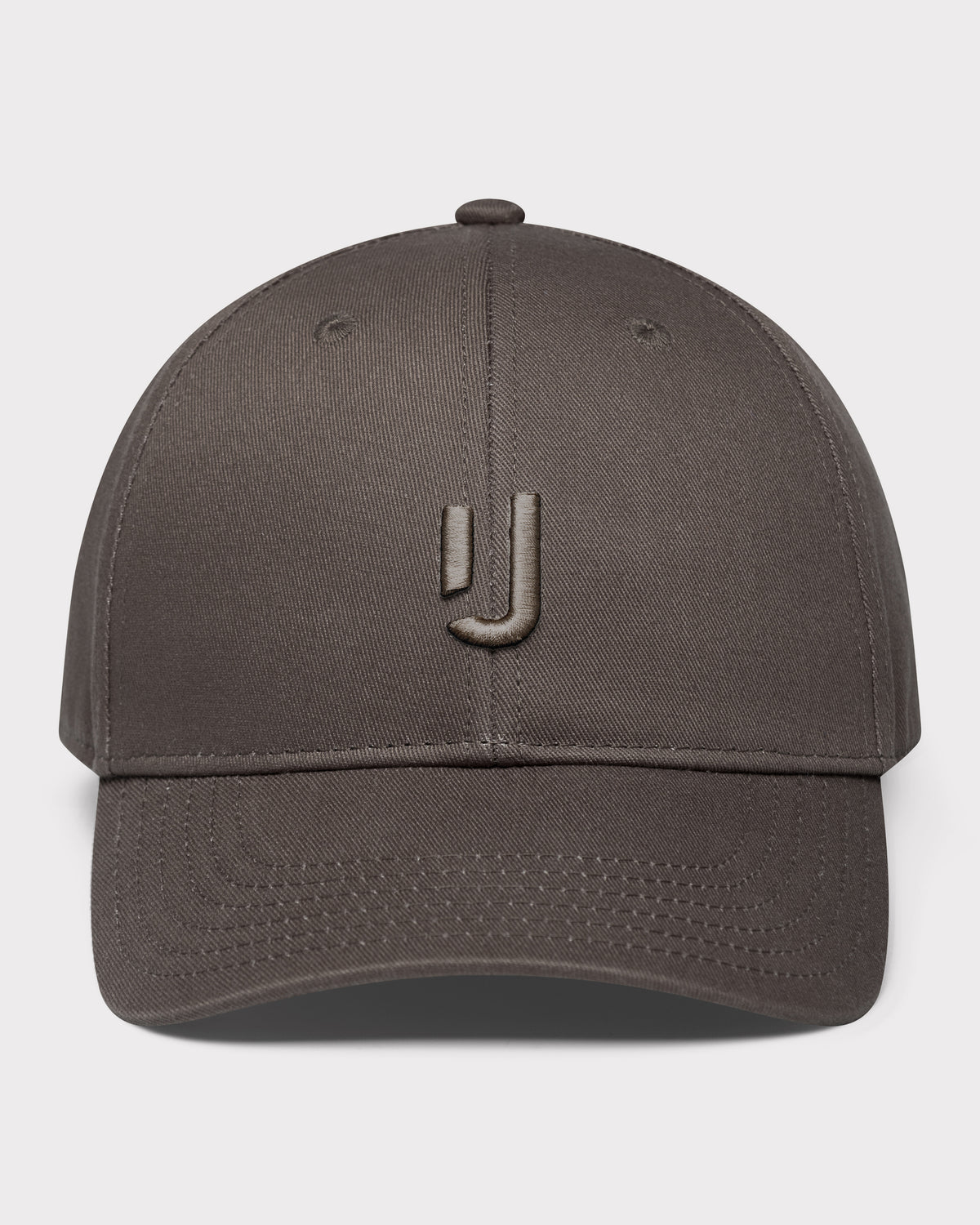 Olive-graue Cap 'Jason' mit gesticktem ‚J‘-Logo vorne