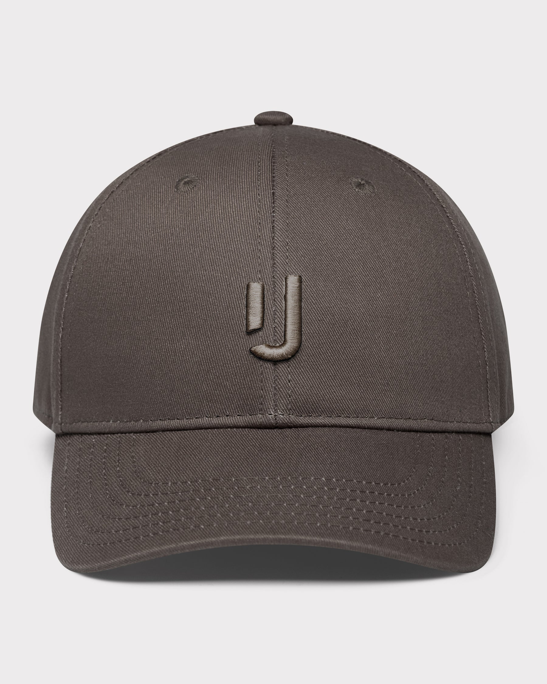 Olive-graue Cap 'Jason' mit gesticktem ‚J‘-Logo vorne