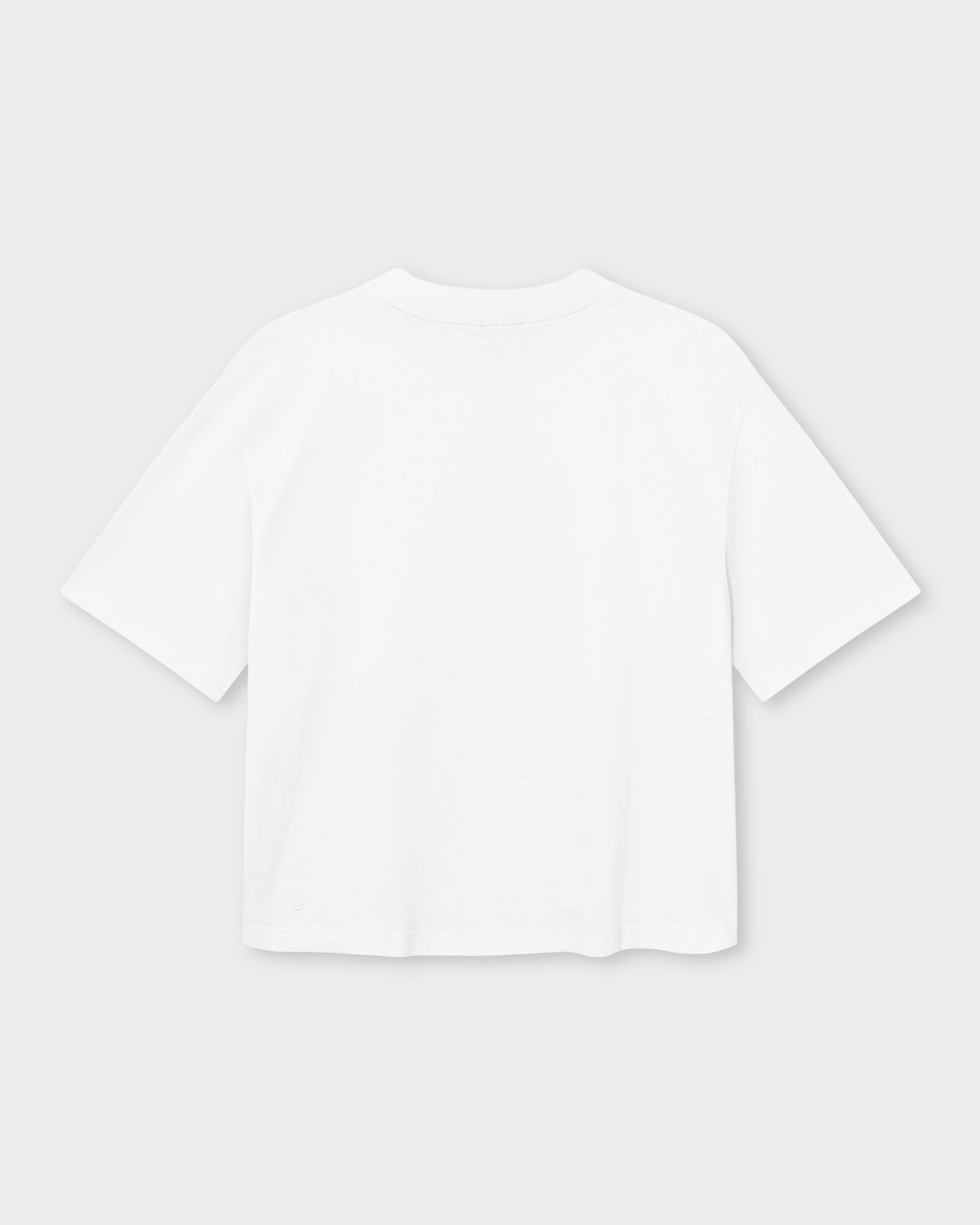 Weißes, kurz geschnittenes Damen-T-Shirt 'Zoey' mit kurzer Länge und rundem Ausschnitt