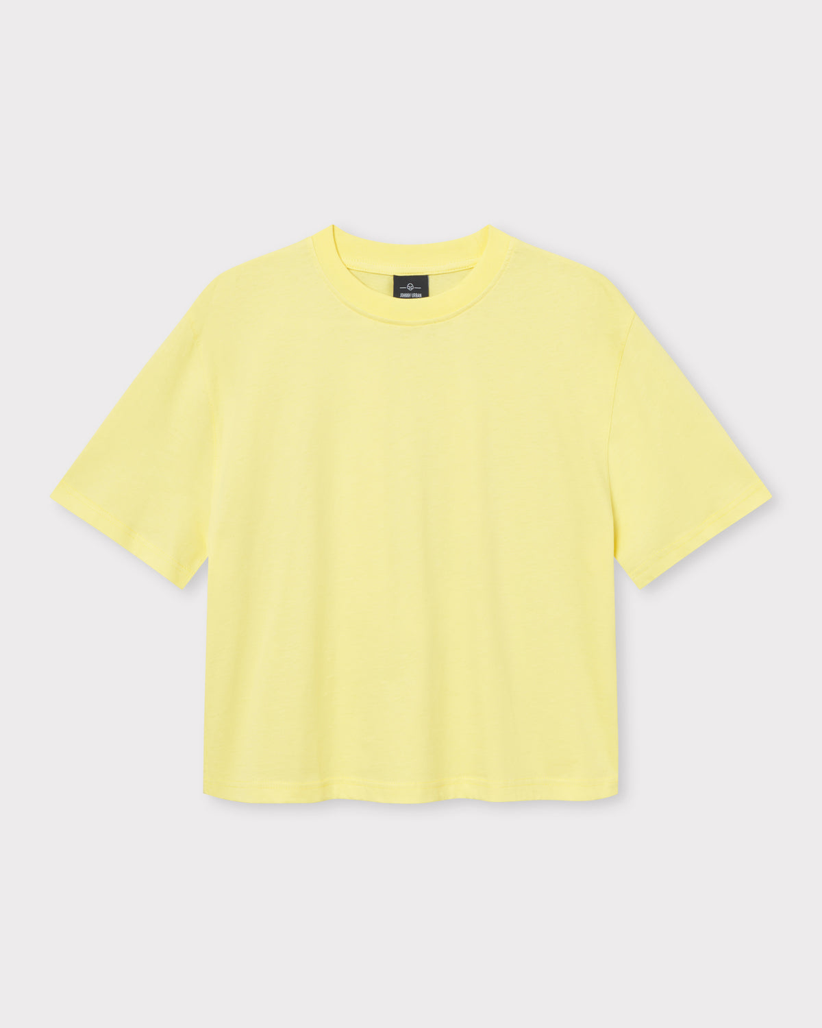 Gelbes Cropped T-Shirt 'Zoey JU' von Johnny Urban mit kurzen Ärmeln