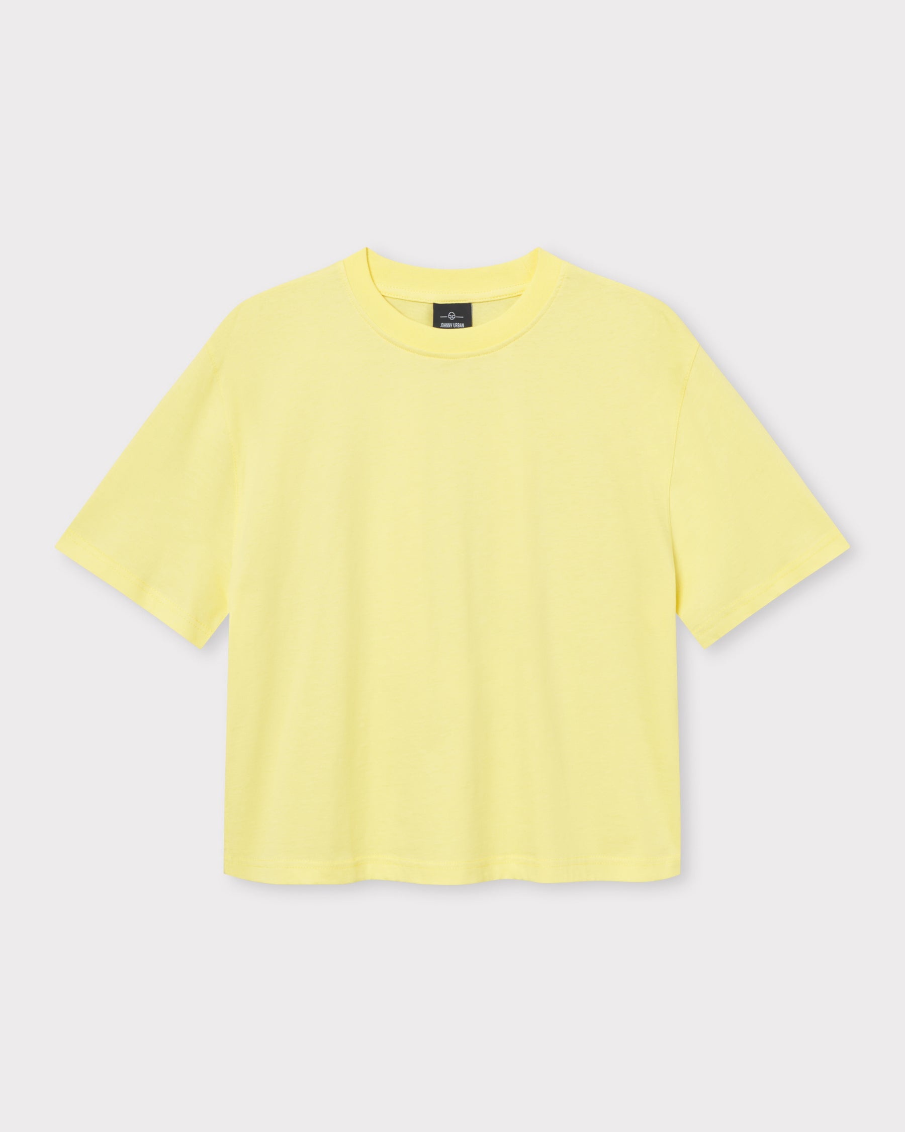 Gelbes Cropped T-Shirt 'Zoey JU' von Johnny Urban mit kurzen Ärmeln