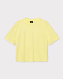 Gelbes Cropped T-Shirt 'Zoey JU' von Johnny Urban mit kurzen Ärmeln