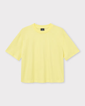 Gelbes Cropped T-Shirt 'Zoey JU' von Johnny Urban mit kurzen Ärmeln