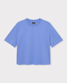 Cropped T-Shirt 'Zoey JU' von Johnny Urban in Blaulila, kurzärmlig, rundhals