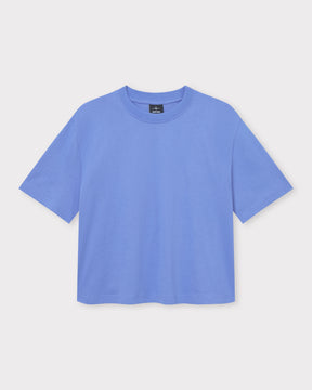 Cropped T-Shirt 'Zoey JU' von Johnny Urban in Blaulila, kurzärmlig, rundhals