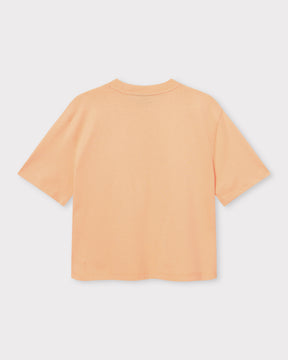Pfirsichfarbenes Cropped T-Shirt "Zoey" für Damen mit kurzem Schnitt