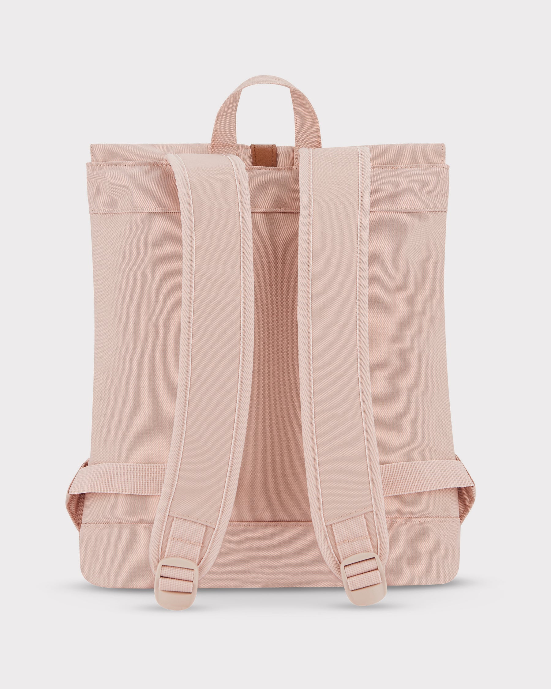 Rückansicht des rosa Damen-Rucksacks 'Mia' mit gepolsterten Trägern und Griff