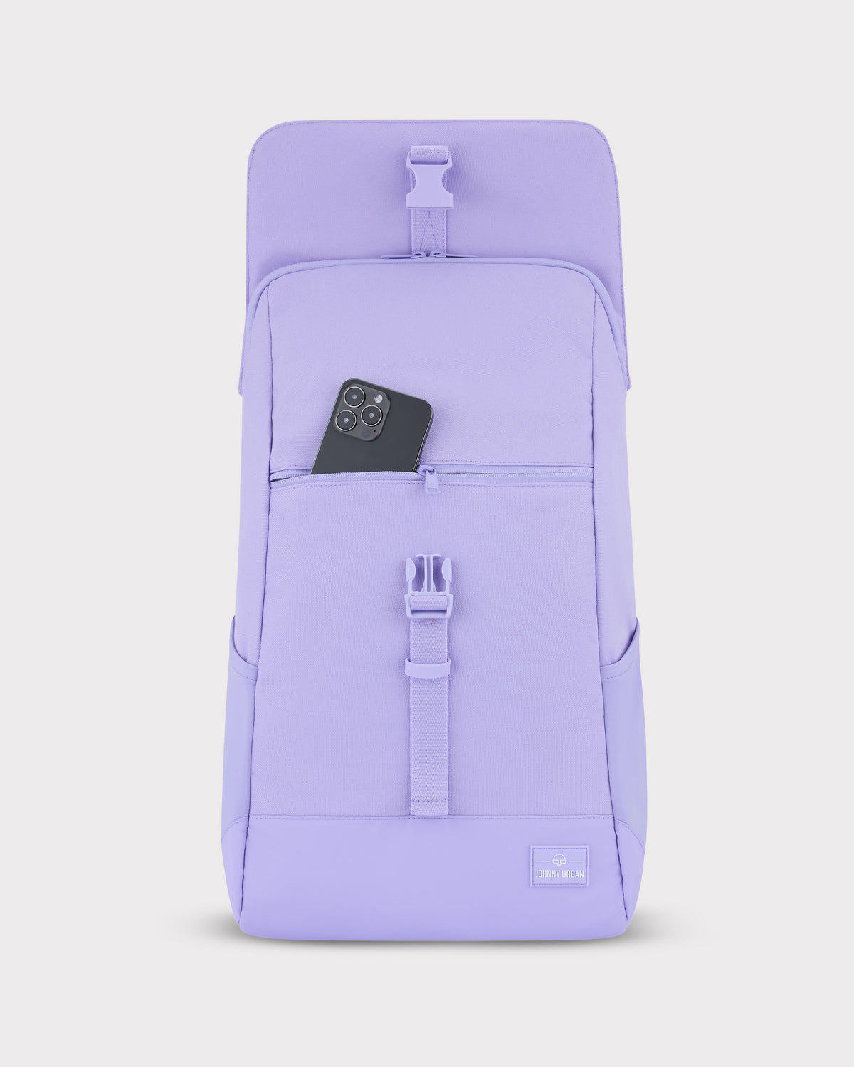 Damen Tagesrucksack 'Mika' in fliederfarben mit Reißverschlusstasche und Smartphonefach vorne