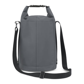 Wasserfeste Dry Bag 'Theo' in Grau mit verstellbarem schwarzen Schultergurt