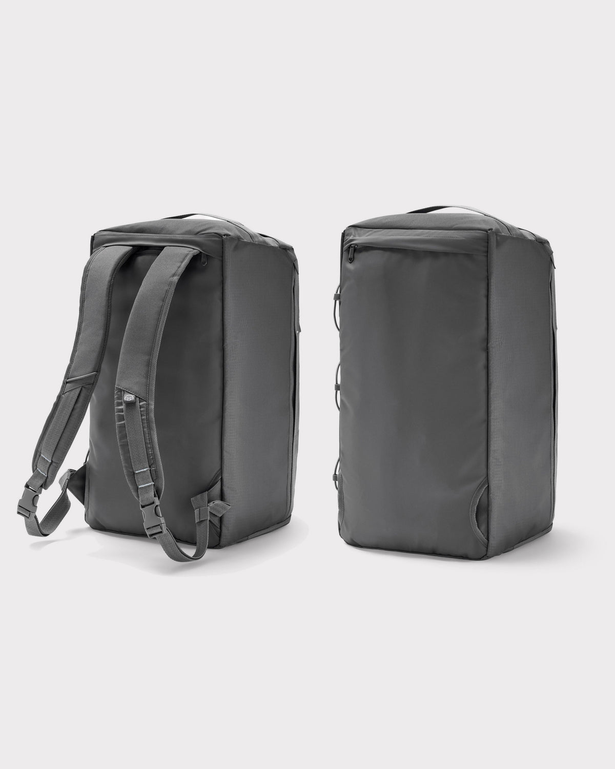 Grauer Duffle Bag 'Shawn Medium' mit Rucksackgurten und rechteckiger Form