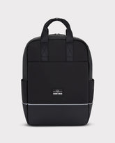 Schwarzer Johnny Urban Rucksack 'Jona Medium' mit Fronttasche und seitlichen Flaschenhaltern fürs Fahrrad