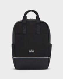 Schwarzer Johnny Urban Rucksack 'Jona Medium' mit Fronttasche und seitlichen Flaschenhaltern fürs Fahrrad