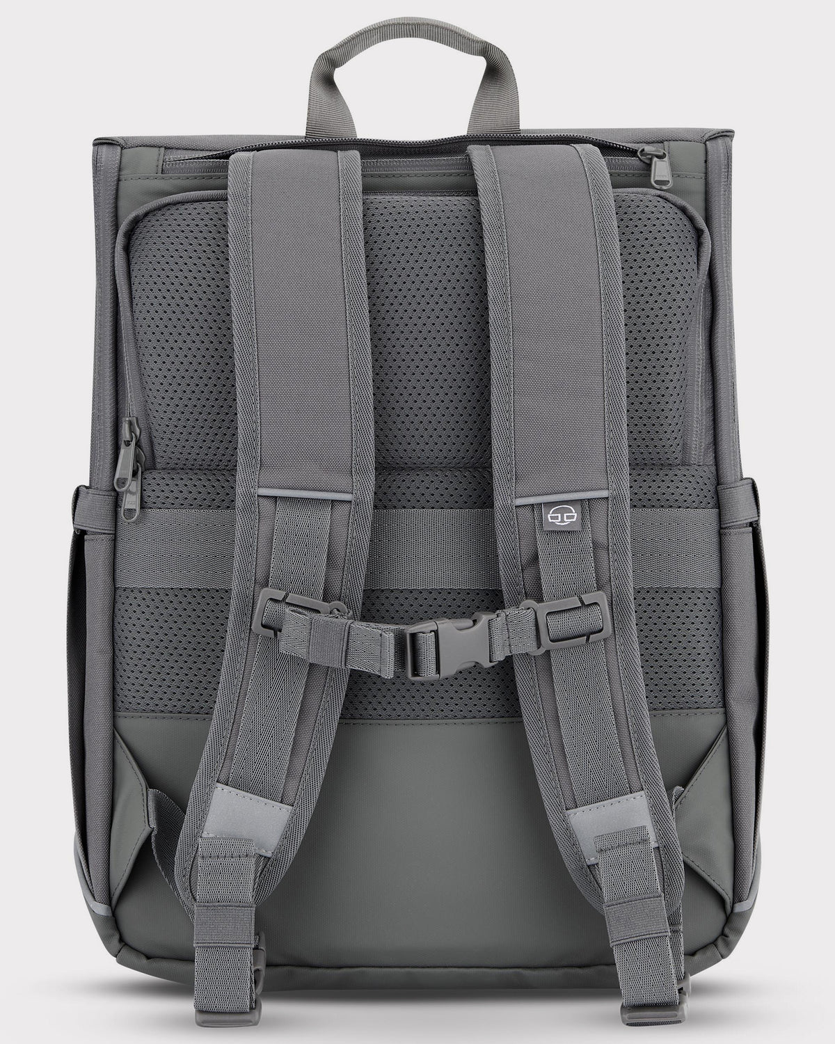 Rucksack 'Mika' Bike in Grau mit gepolsterten, verstellbaren Trägern und Brustverschluss