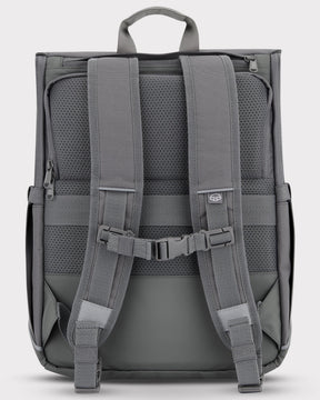 Rucksack 'Mika' Bike in Grau mit gepolsterten, verstellbaren Trägern und Brustverschluss