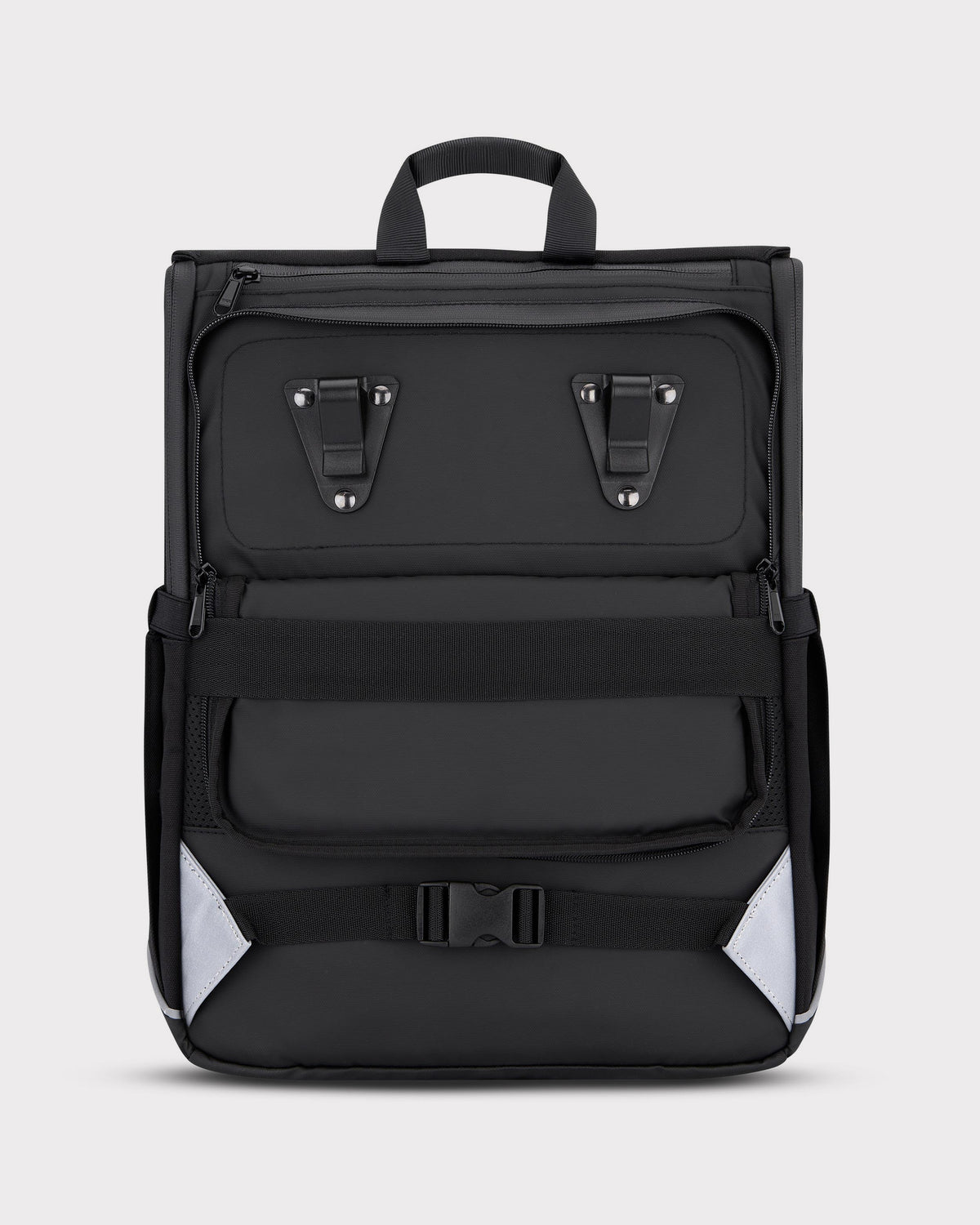 Schwarzer Johnny Urban Rucksack 'Mika' mit Befestigungsgurten für Gepäckträger, rechteckige Form