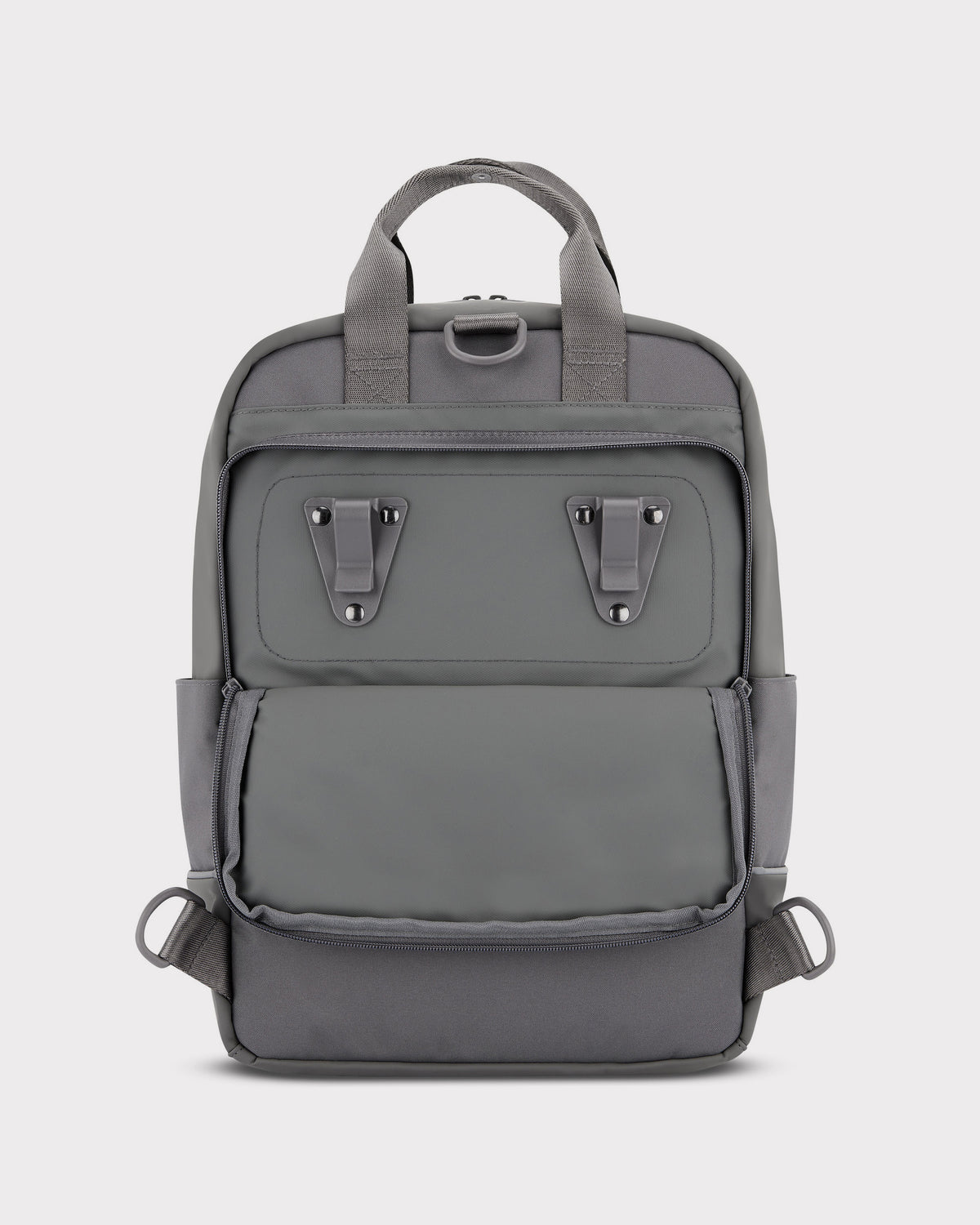 Grauer Johnny Urban Rucksack 'Jona Medium' für Fahrrad mit Befestigungsclips und Reißverschlussfach