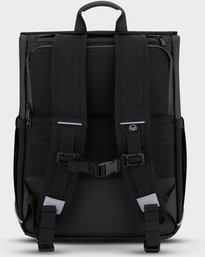 Schwarzer Rucksack 'Mika' Bike mit gepolsterten Rücken- und Schultergurten und Brustgurt