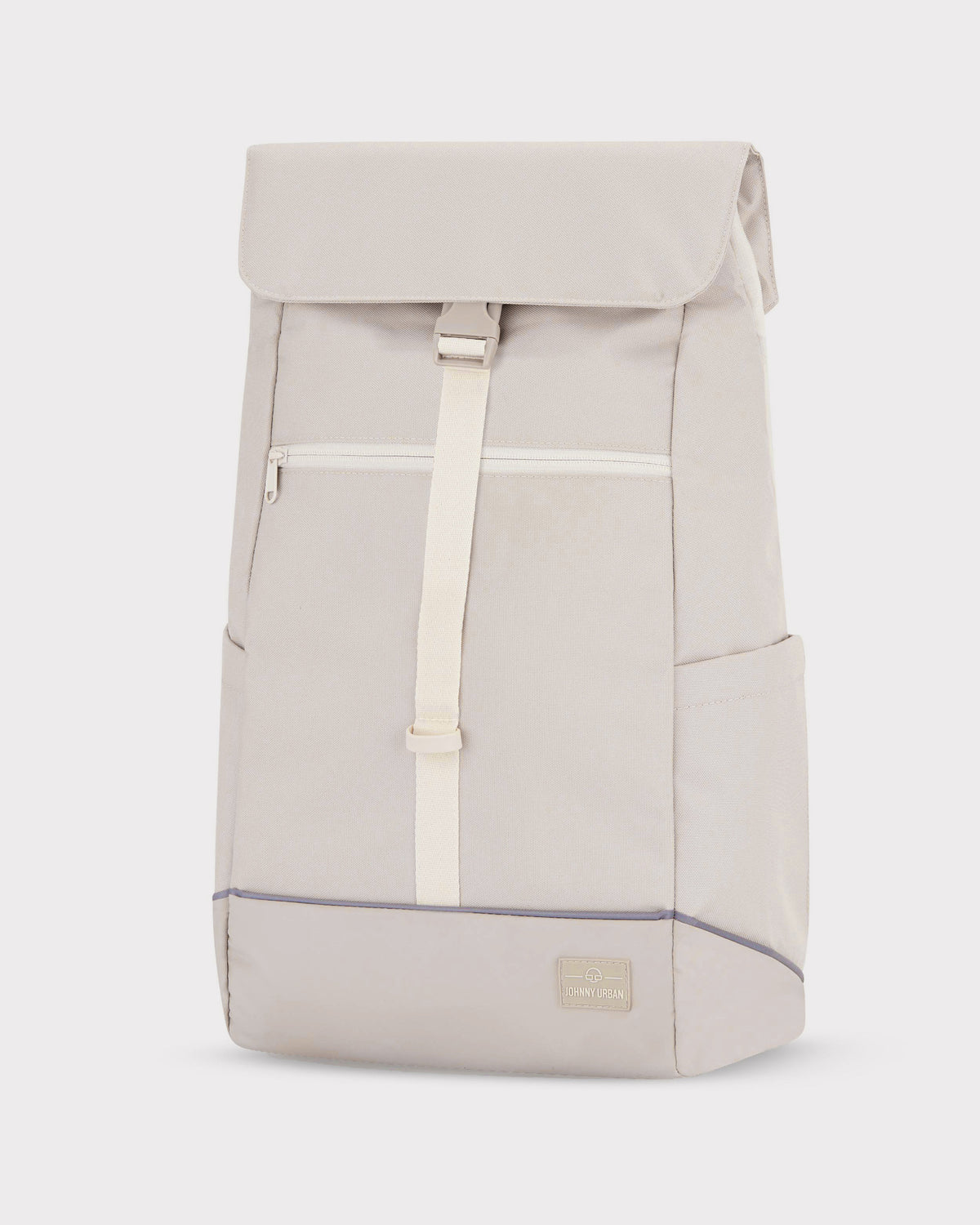 Beiger Johnny Urban Rucksack 'Mika' Bike mit Klappe, Frontreißverschluss und seitlicher Tasche