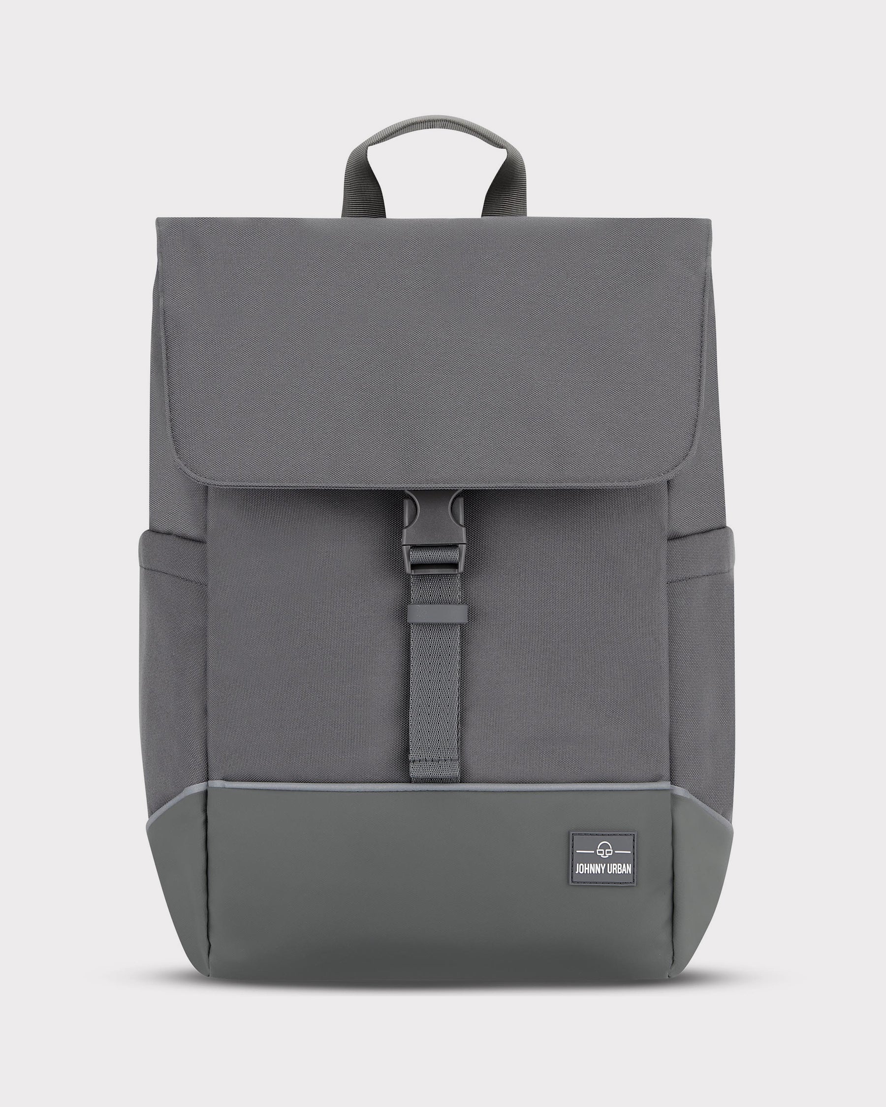 Grauer Rucksack 'Mika' Bike von Johnny Urban mit klappbarem Verschluss und gepolstertem unteren Abschnitt
