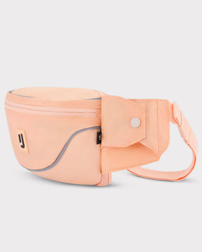 2in1 Bauchtasche 'Jimmy' in hellem Pfirsich mit Reißverschluss und verstellbarem Gurt