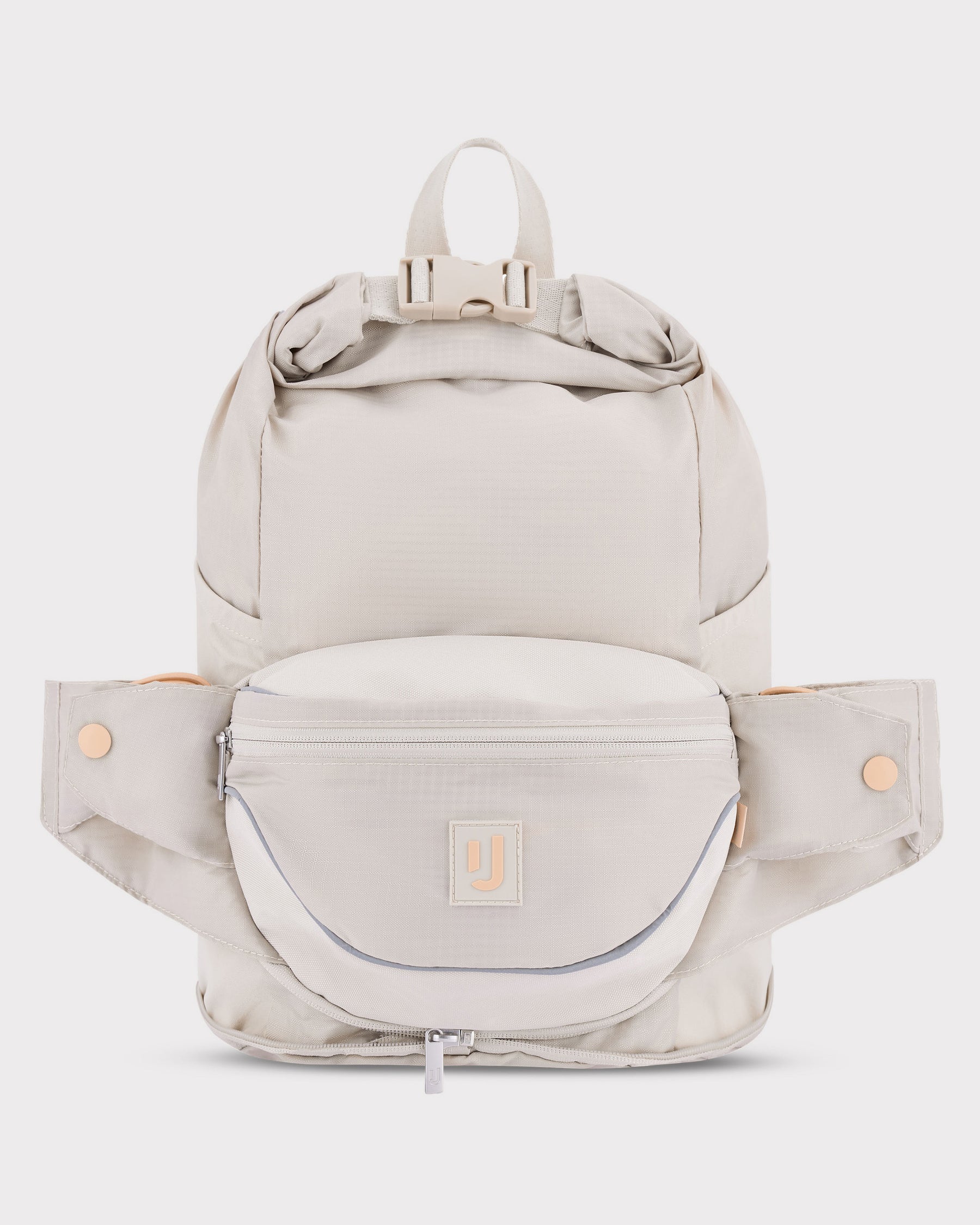 2in1 Bauchtasche und Rucksack 'Jimmy' von Johnny Urban in Beige mit verstellbaren Gurten und Reißverschlussfächern