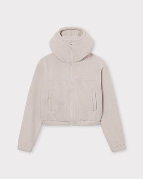 Unsere Cropped-Fleecejacke Nova spendet dir Wärme und einen stylischen Look - jetzt auch in beige. 