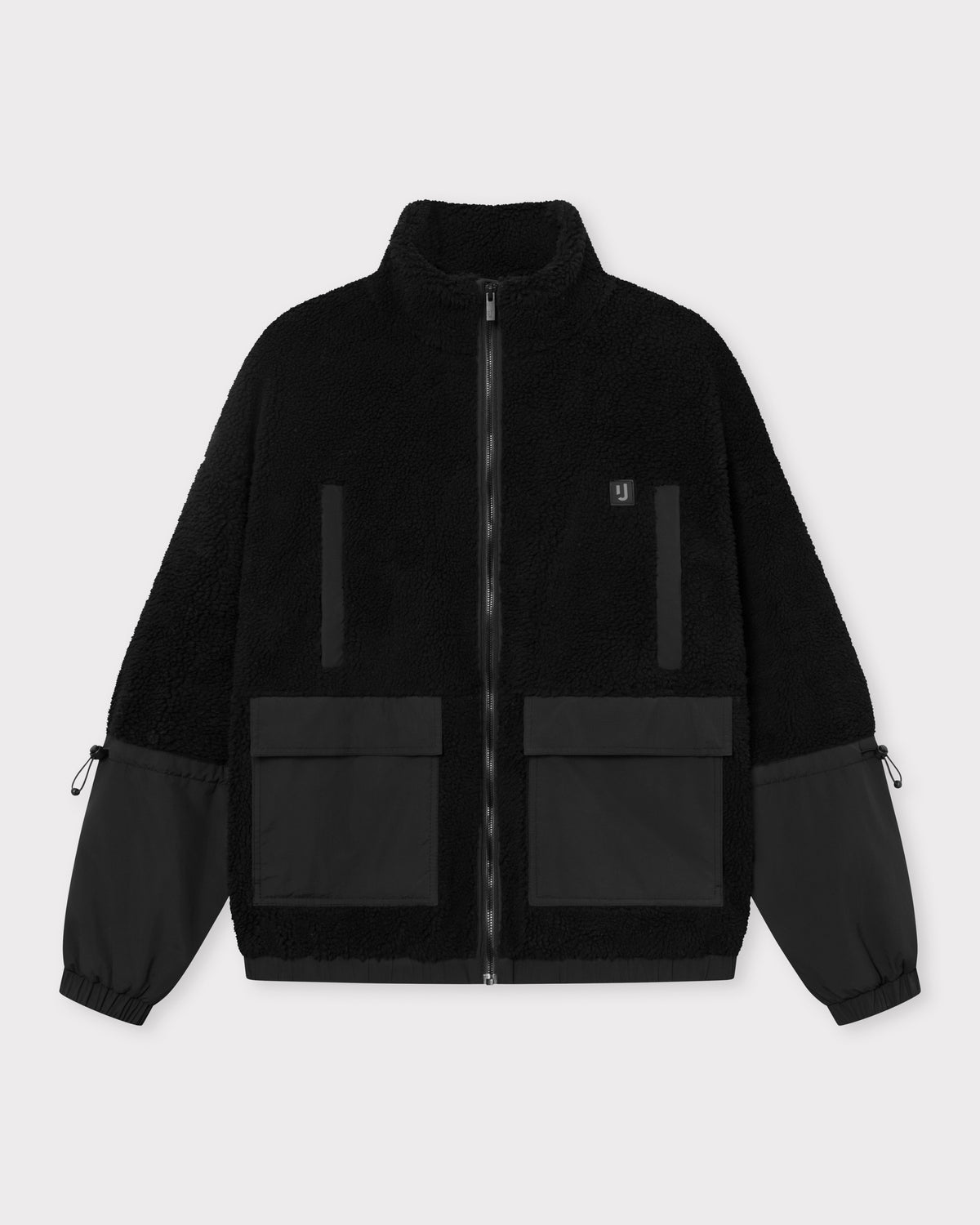 Teddy Fleecejacke 'Carson' von Johnny Urban, schwarz, mit Reißverschluss und großen Taschen