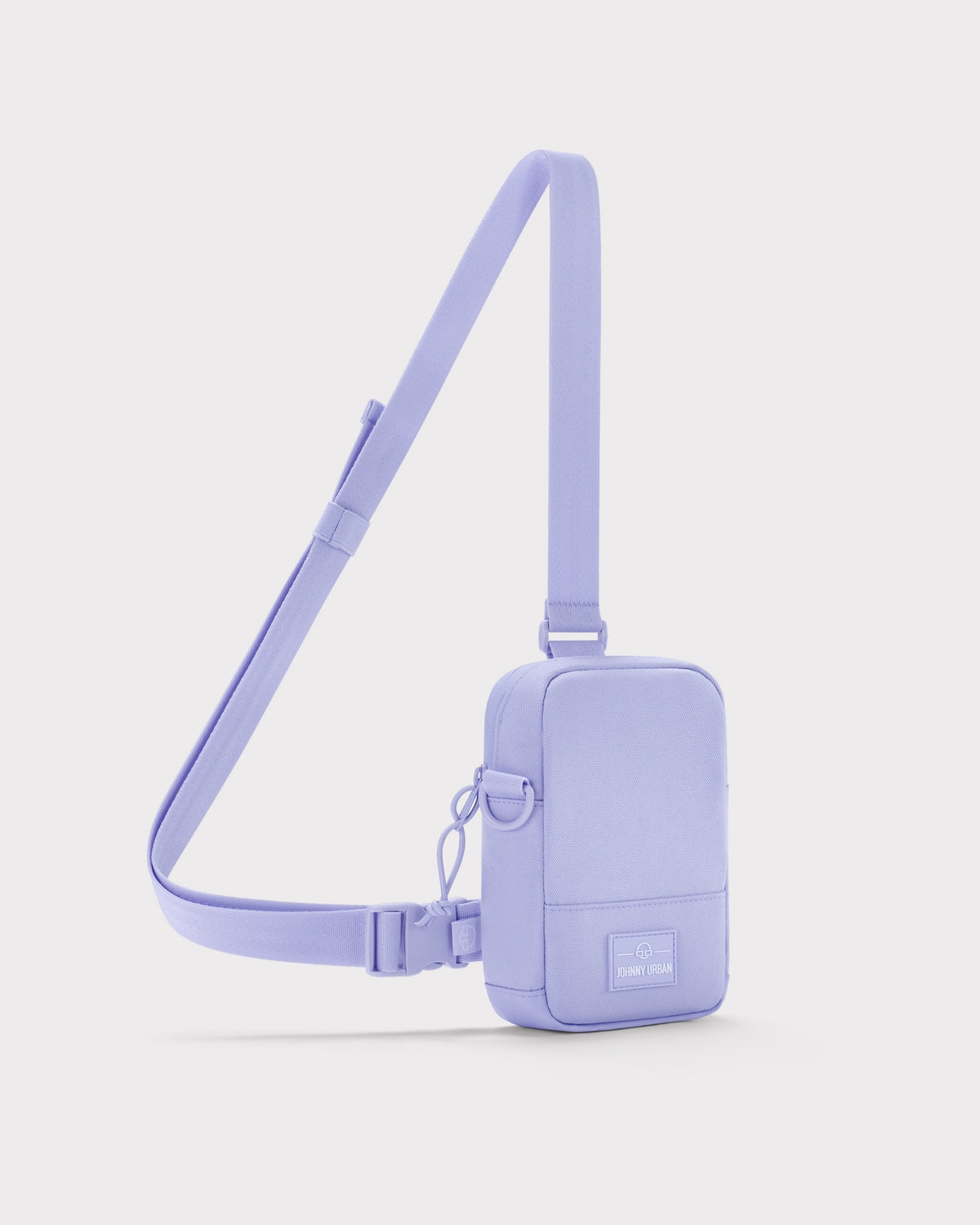 Front Pack 'Arthur' von Johnny Urban, lila, rechteckige Form, längenverstellbarer Schultergurt, kleine Tasche mit Reißverschluss