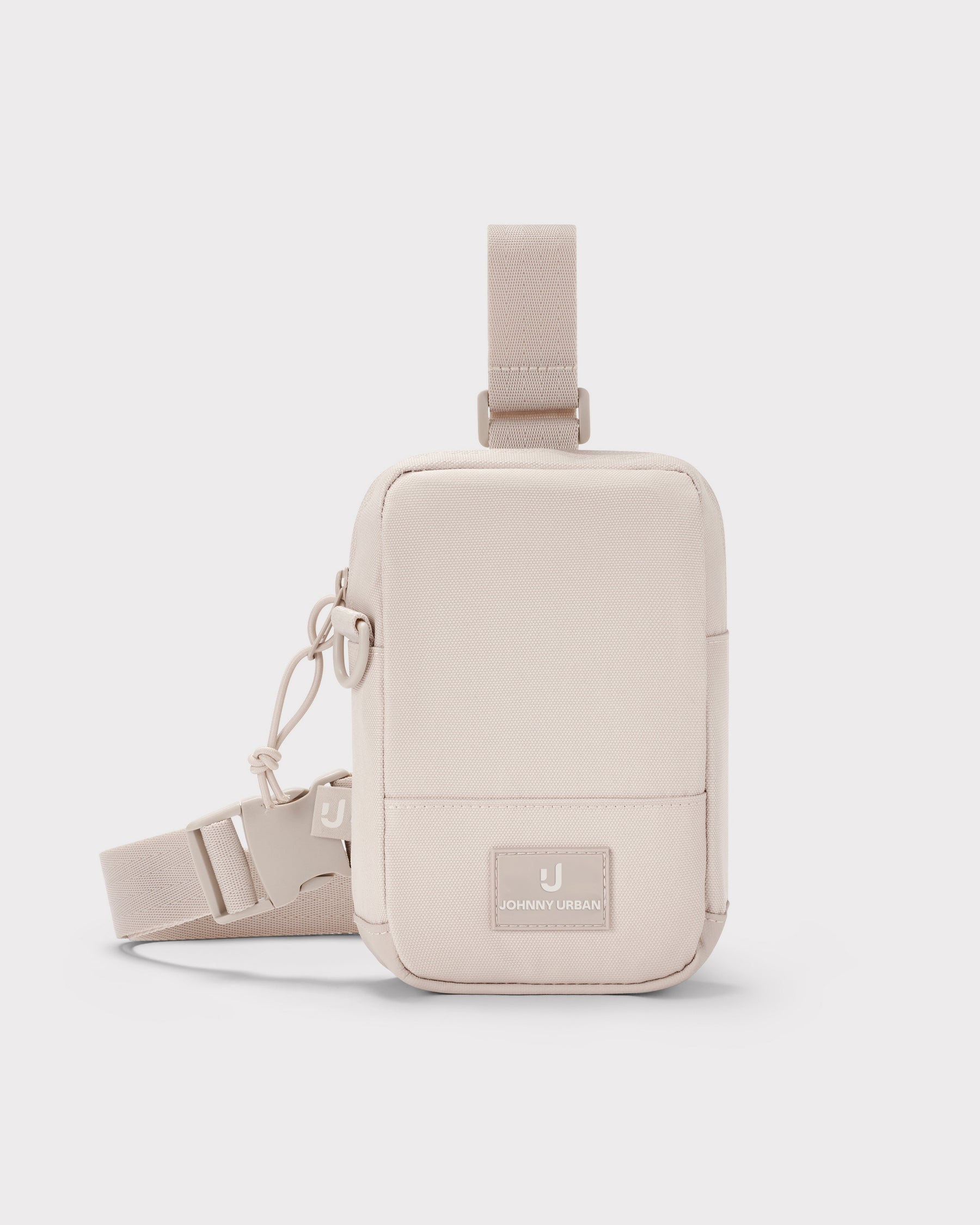 Sandfarbener Front Pack 'Arthur' mit verstellbarem Riemen und Johnny Urban Logo
