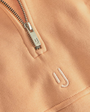 Halb-reißverschluss Pullover 'Cooper' in Pfirsich mit Johnny Urban Sticklogo und Metallreißverschluss