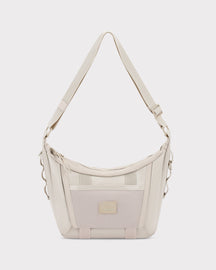 Beige Handtasche 'Liv' von Johnny Urban mit verstellbarem Schultergurt und frontaler Mesh-Tasche