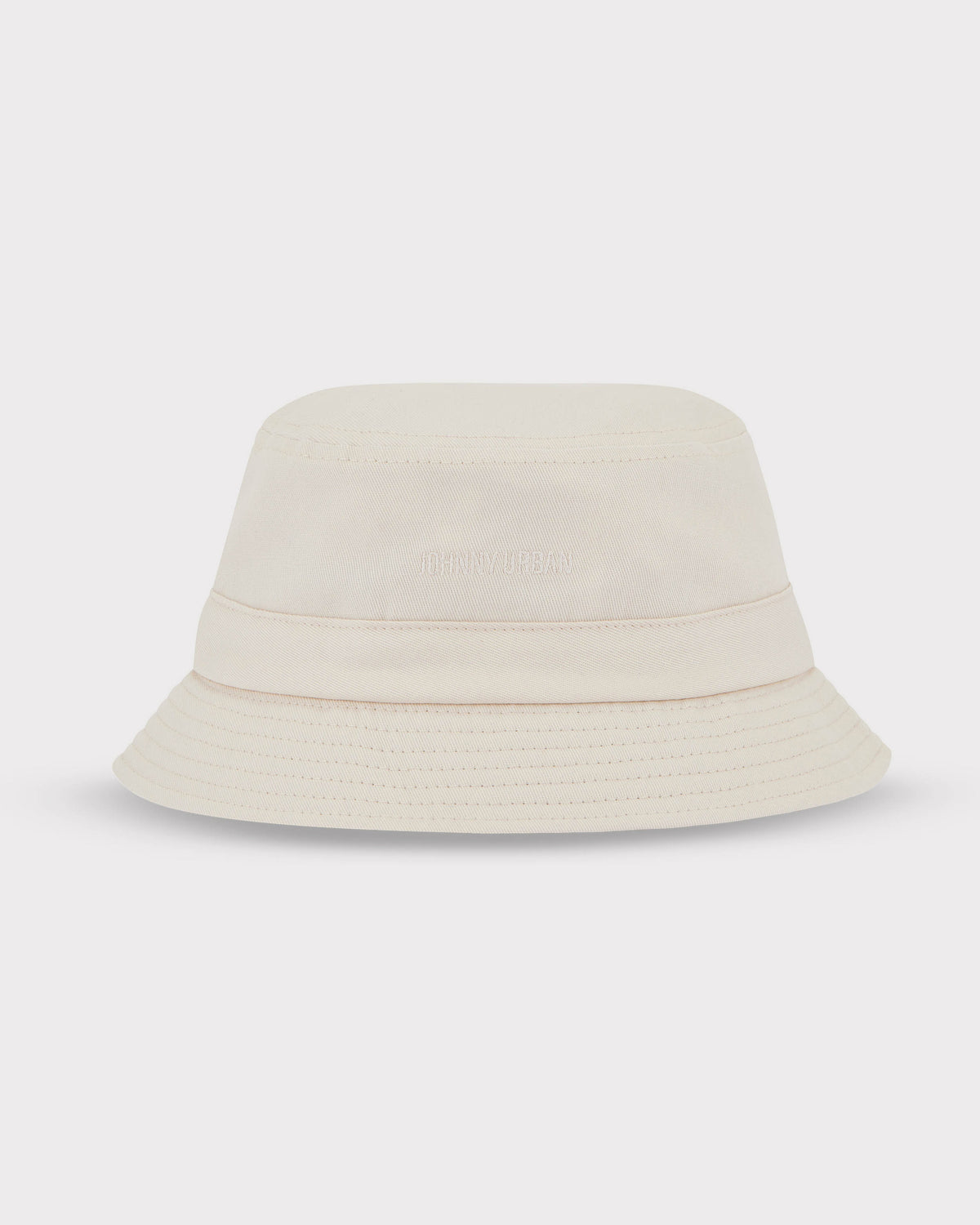 Cremefarbener Bucket Hat 'Gill' von Johnny Urban aus Stoff mit gesticktem Logo