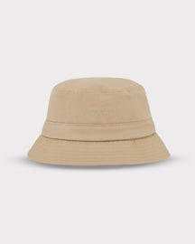 Johnny Urban Bucket Hat 'Gill' in Sandfarbe, einfacher Stoff mit Ton-in-Ton Logostickerei