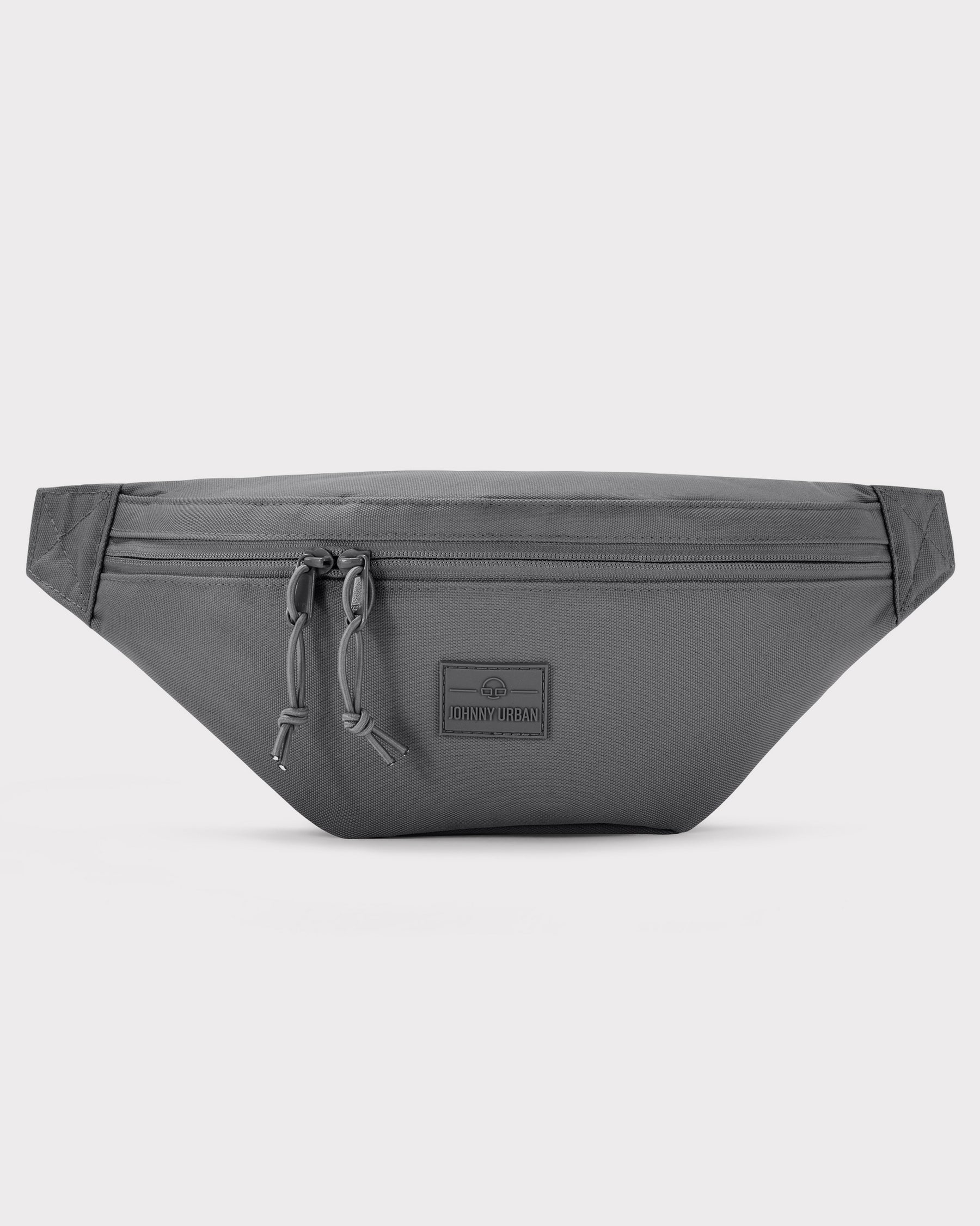 Johnny Urban Bauchtasche 'Erik Large' aus dunkelgrauem robustem Material mit Reißverschluss und Logo