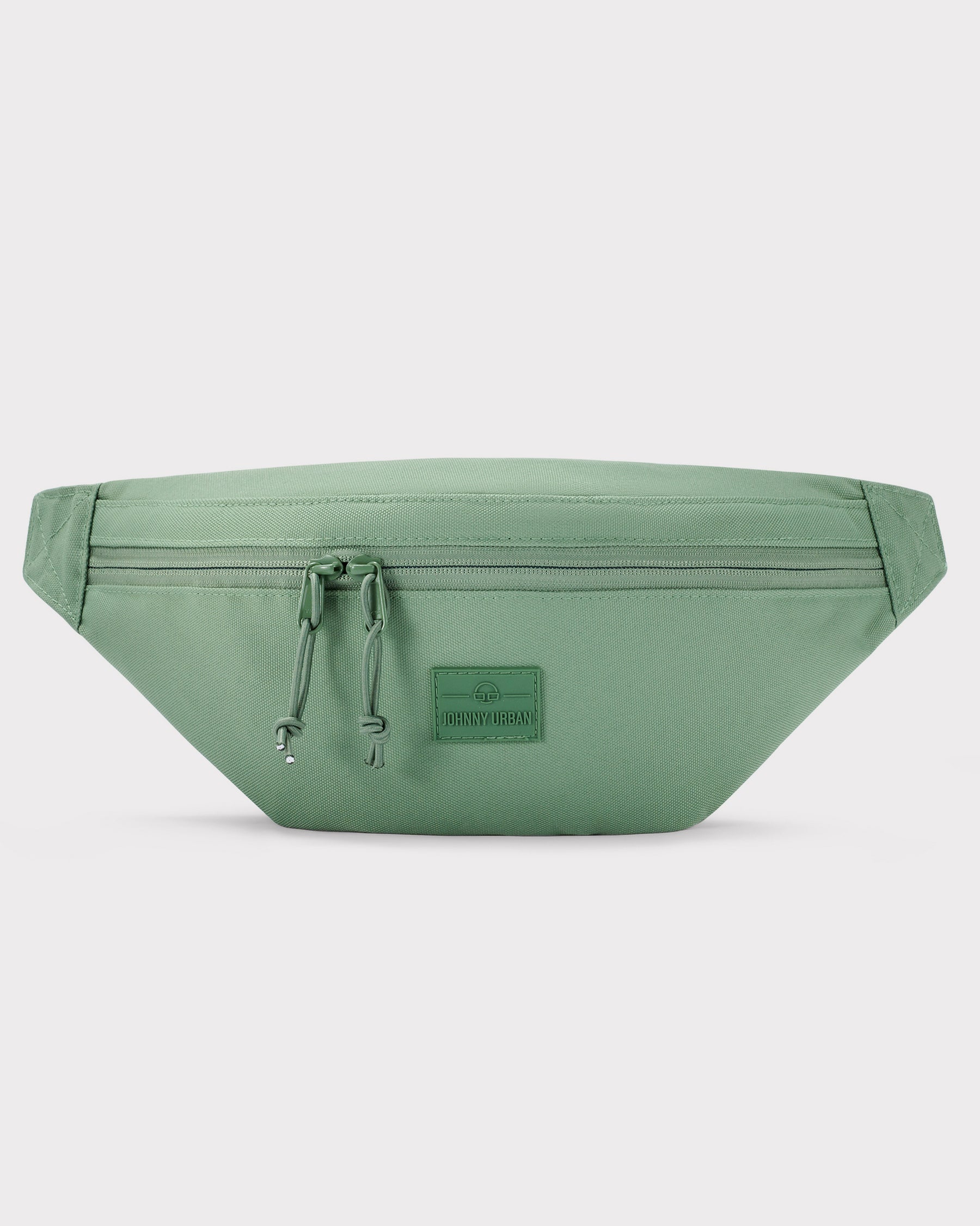 Johnny Urban Bauchtasche Erik Large in Salbeigrün mit Reißverschluss und Logo vorne