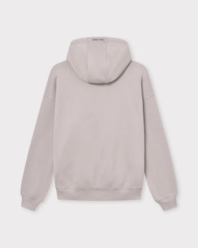 Oversized Zip Hoodie 'Caleb' von Johnny Urban in Taupe, Rückansicht mit Kapuze und geripptem Saum
