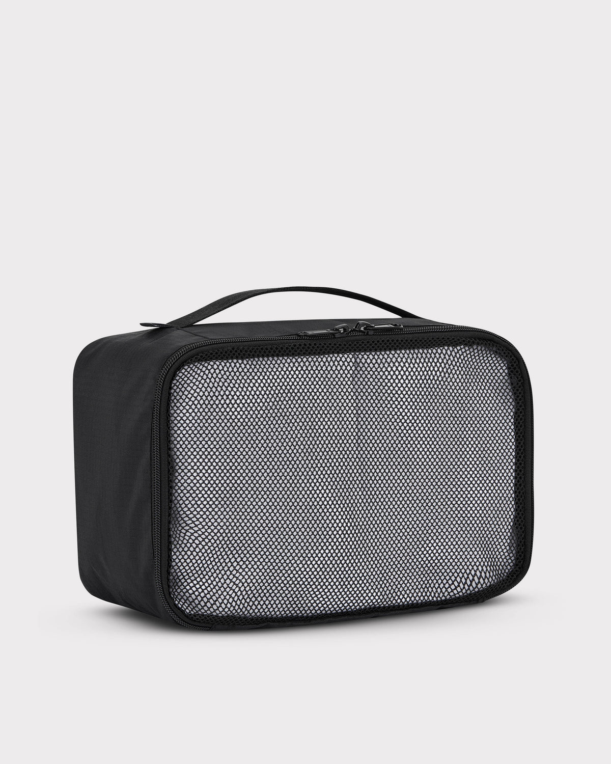 Schwarze Kleidertasche 'Zack' mit Mesh-Front und Tragegriff