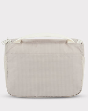 Beige Kulturtasche "Logan" von Johnny Urban mit Tragegriff aus gewebtem Material