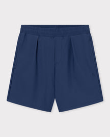 Navyblaue kurze Hose aus leicht strukturiertem Stoff mit elastischem Bund vom Set ‚Mason‘