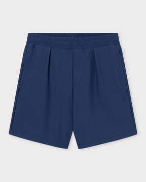 Navyblaue kurze Hose aus leicht strukturiertem Stoff mit elastischem Bund vom Set ‚Mason‘