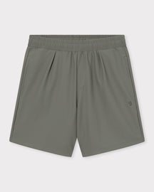Kurze Hose aus elastischem Material in Olivgrün mit elastischem Bund und seitlichen Taschen aus Set Mason