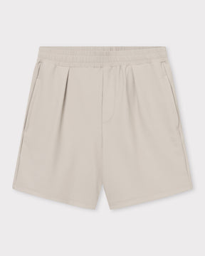 Sandfarbene kurze Hose aus der Mason Set Kollektion mit elastischem Bund und Seitentaschen