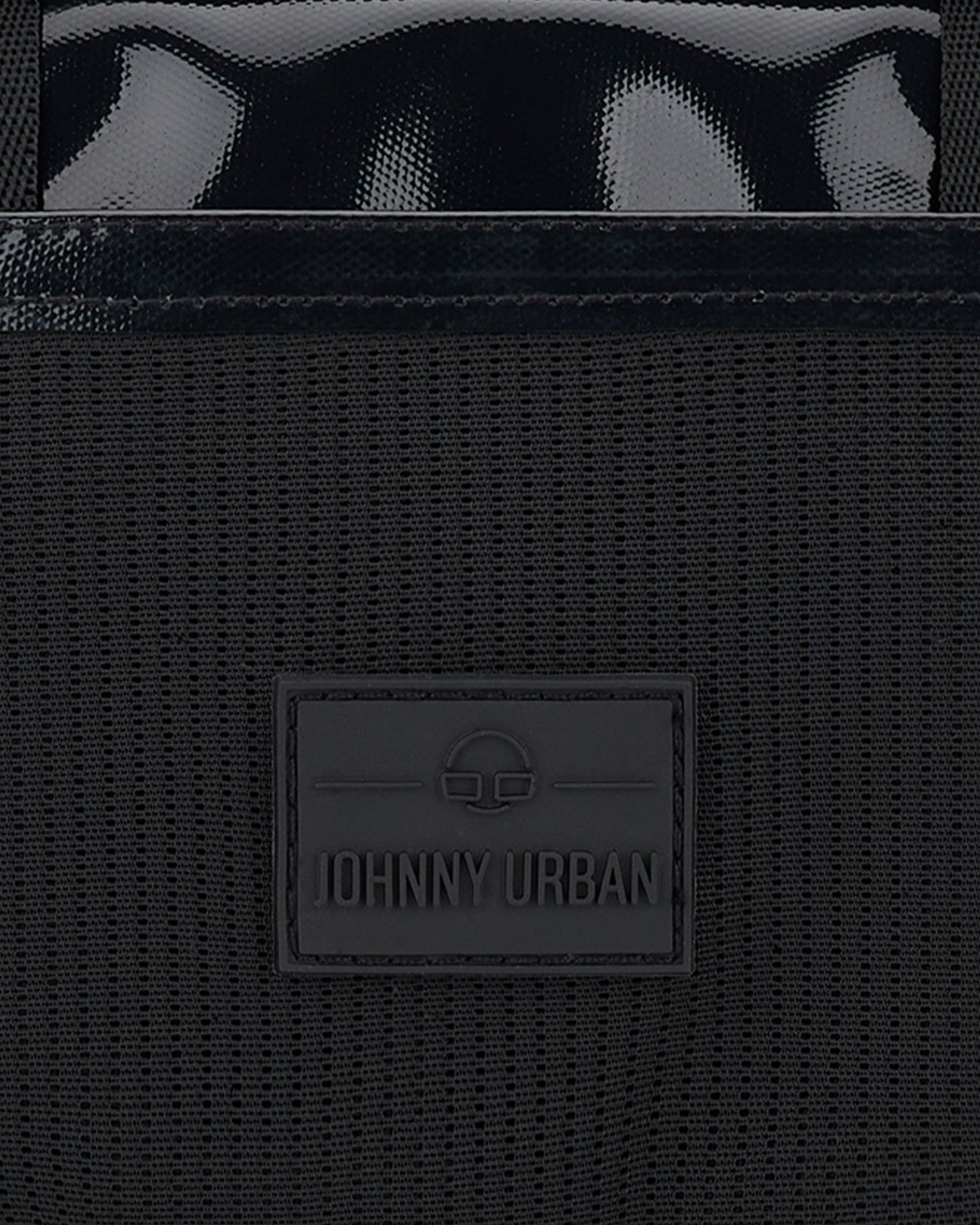 Schwarze wasserabweisende Lenkertasche Fahrrad 'Nelson' mit Johnny Urban Logo