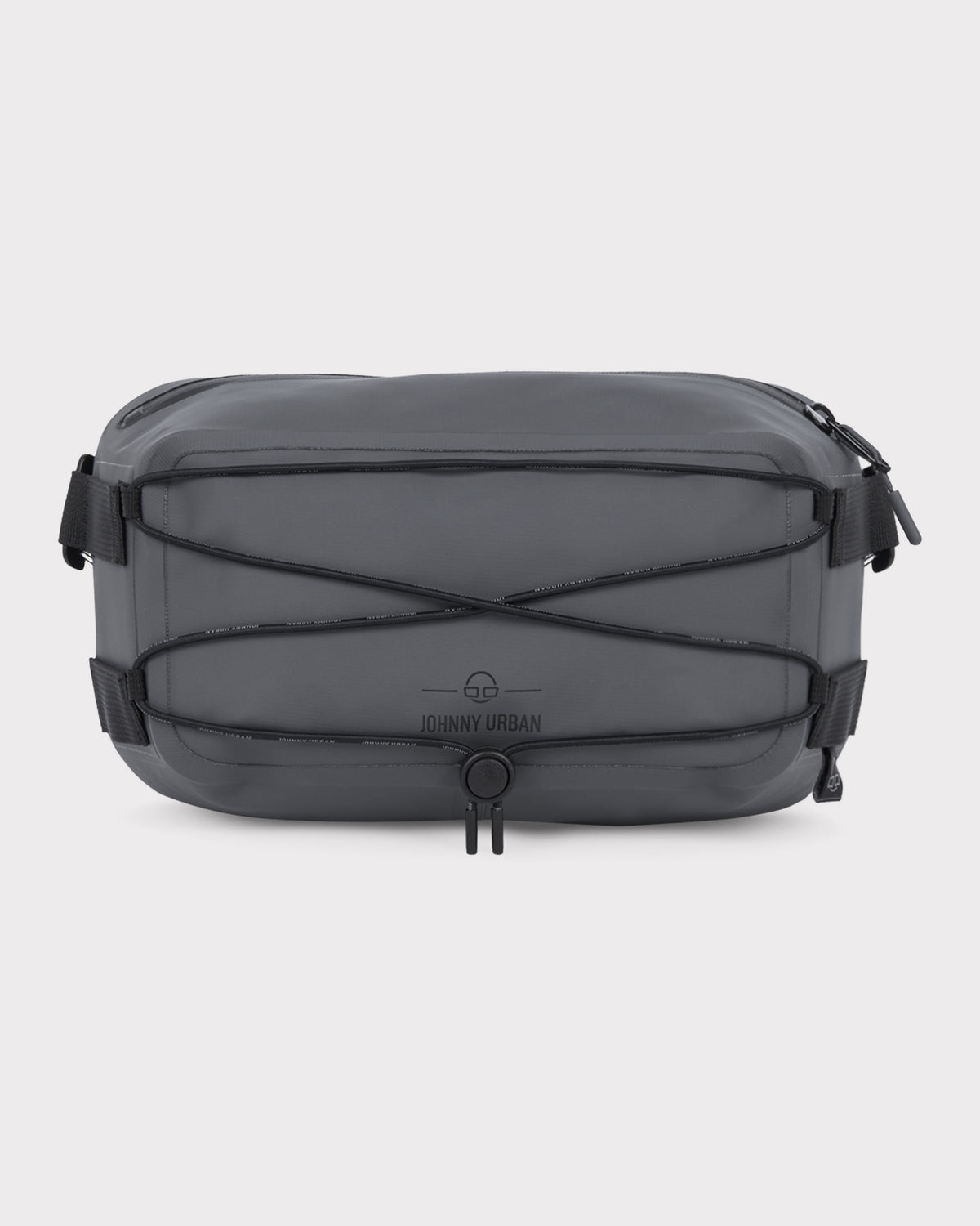 Wasserdichte Lenkertasche 'Arlo' von Johnny Urban in Grau mit elastischem Spanngurt