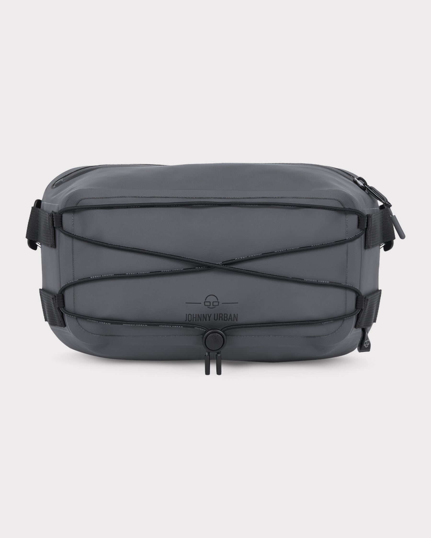 Wasserdichte Lenkertasche 'Arlo' von Johnny Urban in Grau mit elastischem Spanngurt