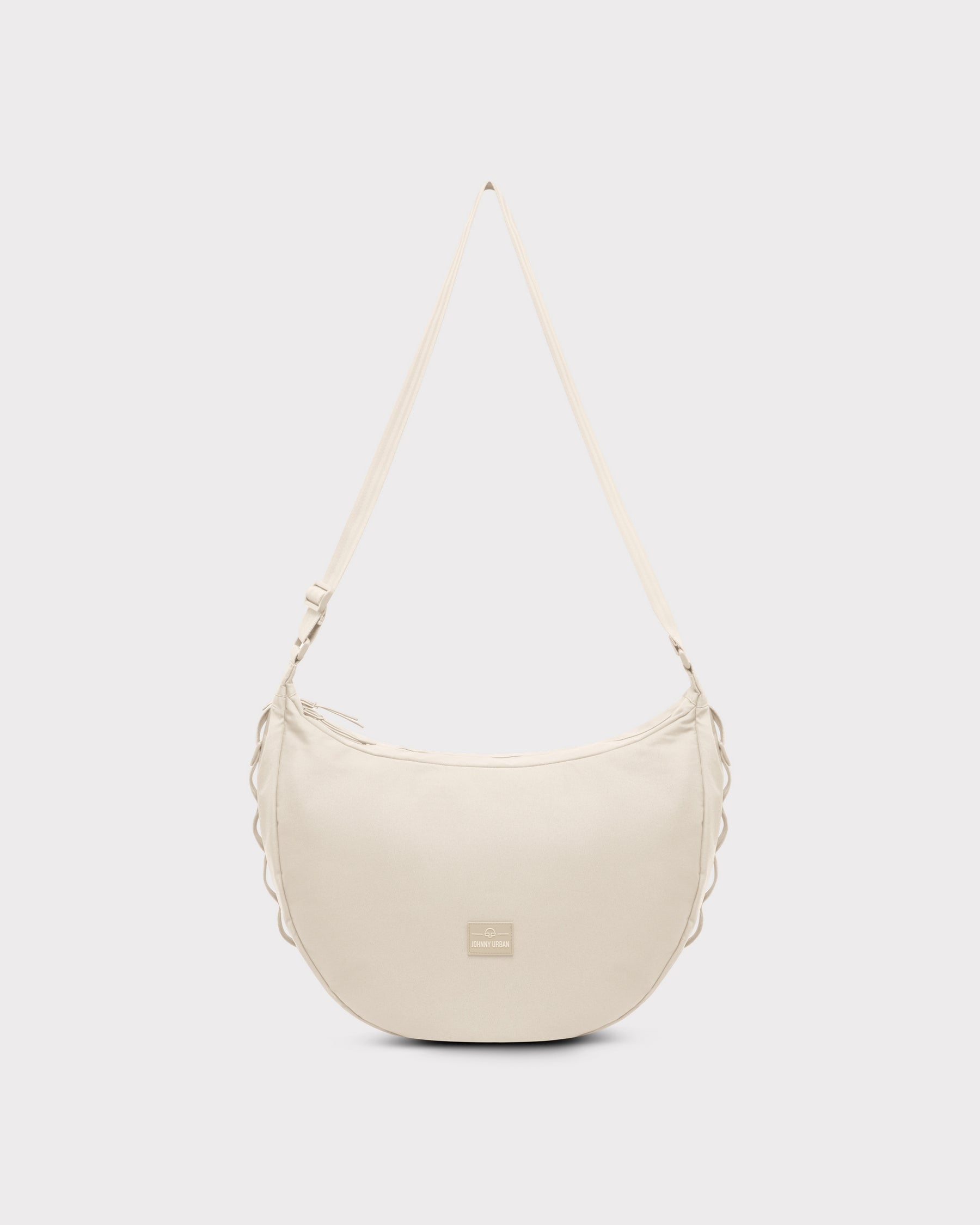 Halbmondtasche 'Ally XL' von Johnny Urban in Beige mit verstellbarem Schulterriemen