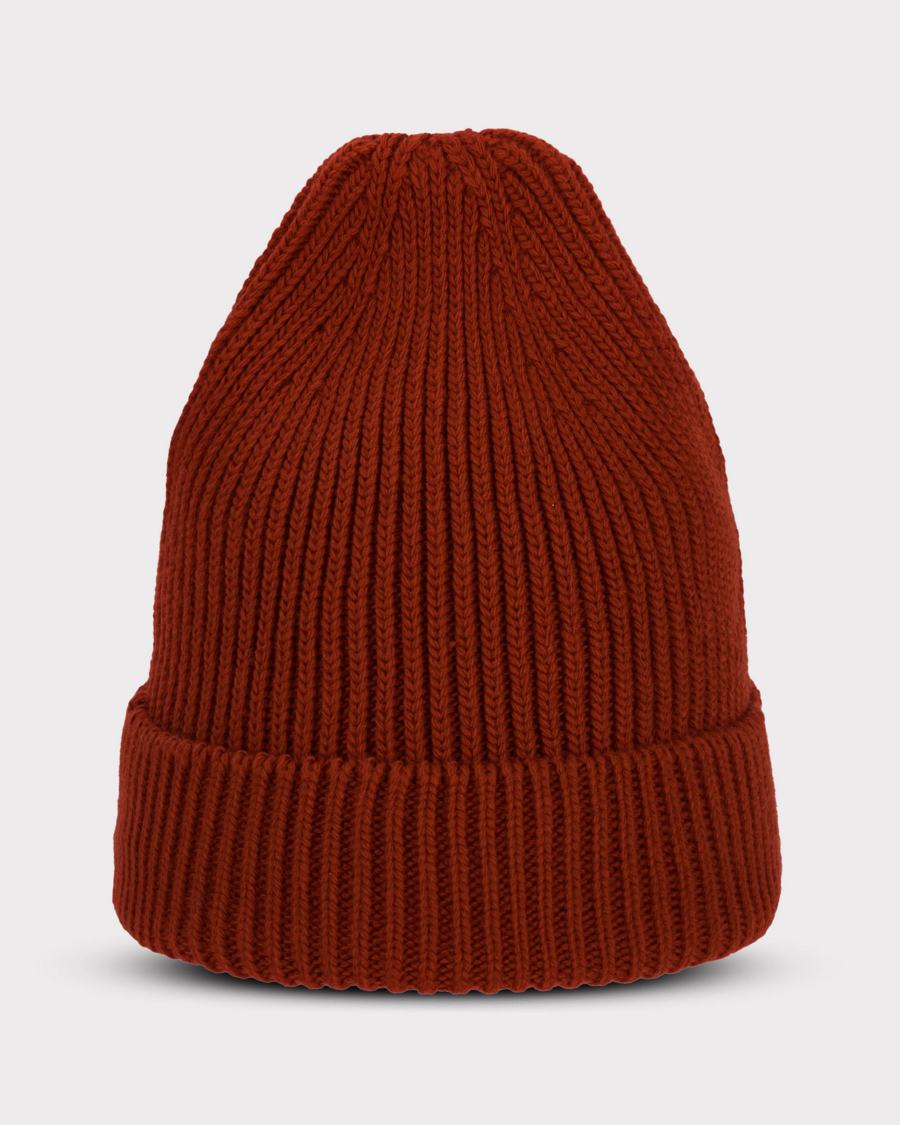 Strickmütze 'Billie' in dunkelrot mit Umschlag