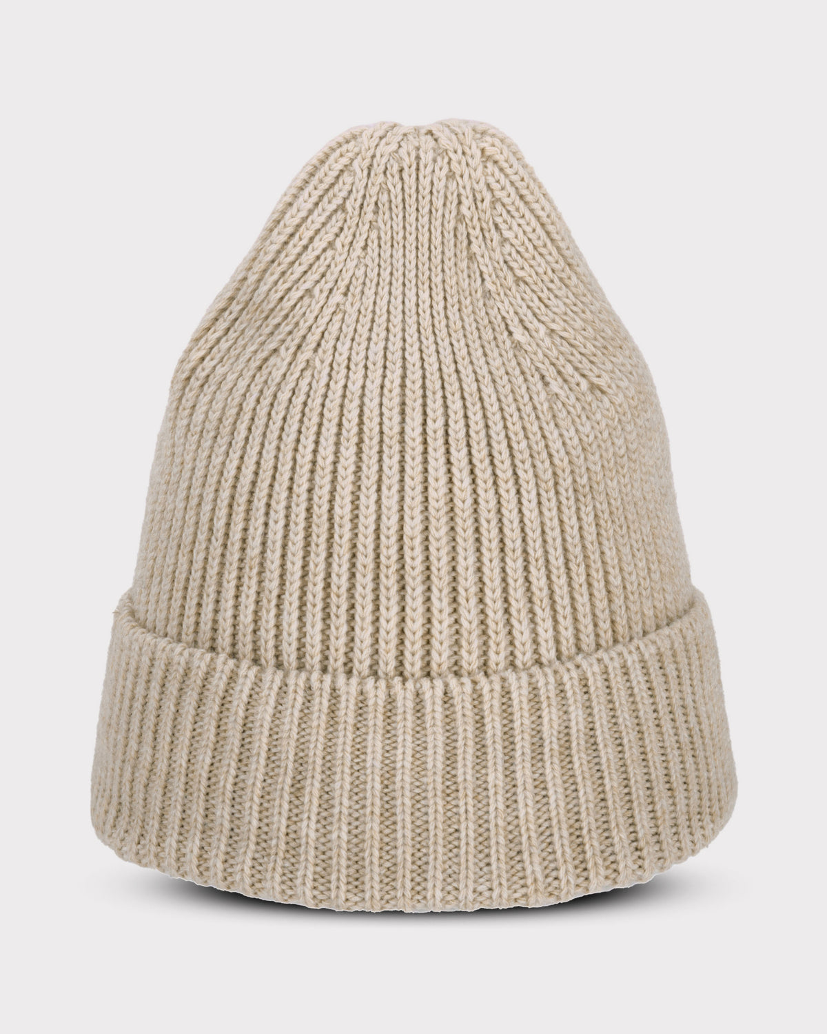 Beige gestrickte Mütze 'Billie' von Johnny Urban mit Umschlag