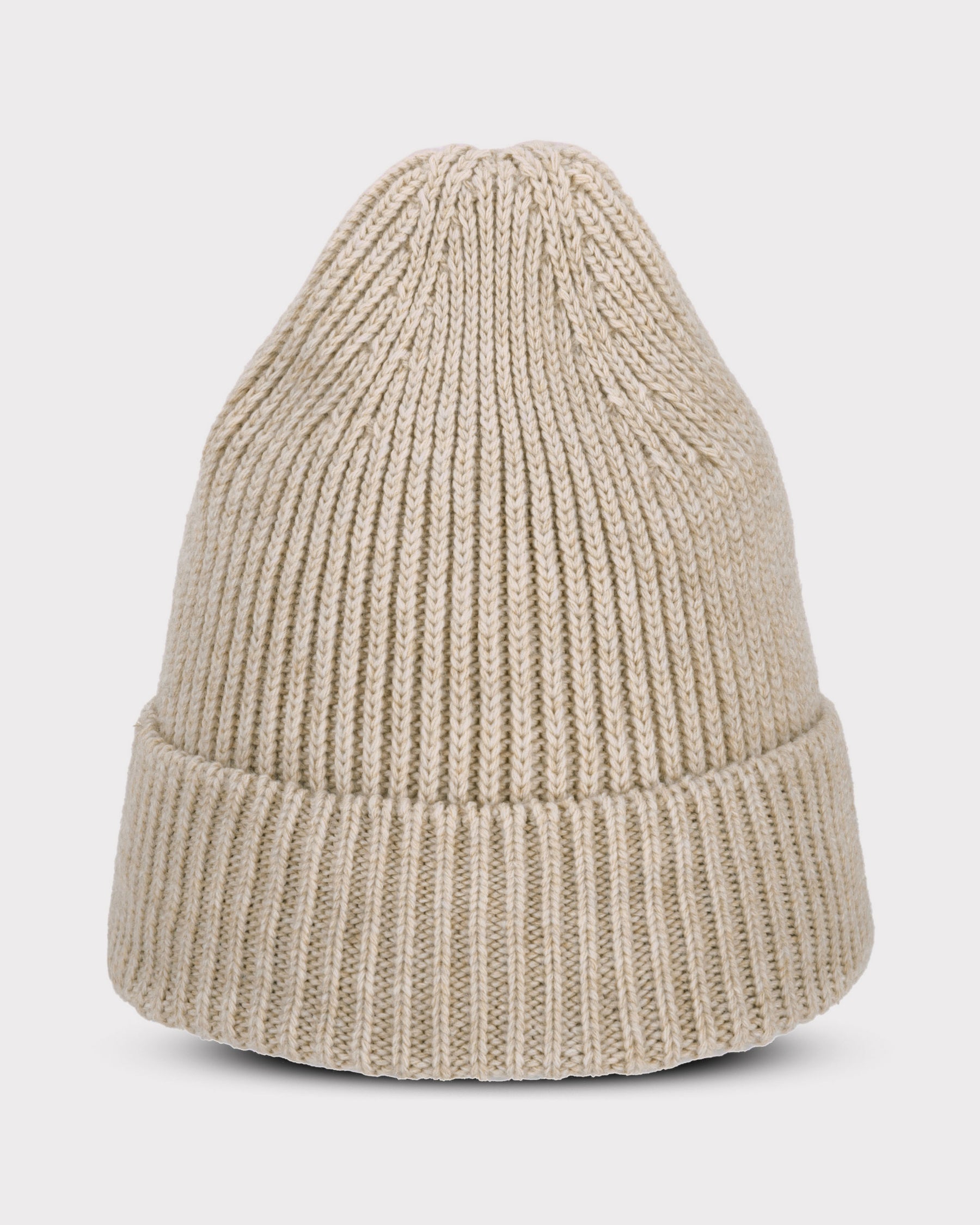 Beige gestrickte Mütze 'Billie' von Johnny Urban mit Umschlag